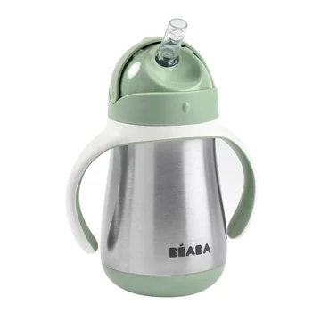 Béaba 250 ml-es szívószálas ivópohár - rozsdamentes acél (több színben)