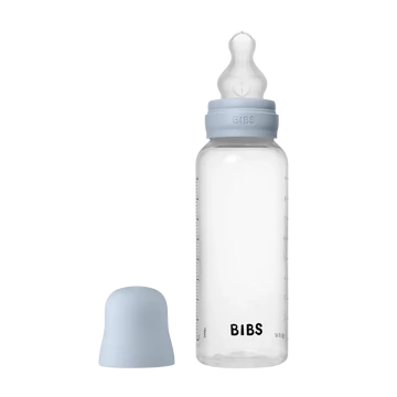 BIBS cumisüveg szilikon cumifejjel - Pasztellkék 270 ml