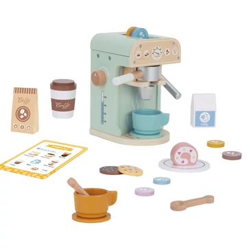Tooky Toy kávéfőző fajáték - pasztell