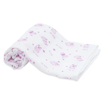 5 db-os Scamp tetra textil pelenka 70x70 cm - rózsaszín macis