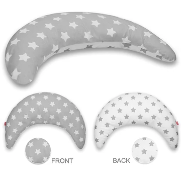 Scamp félhold alakú szoptatós párna - Grey White Round Stars