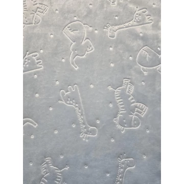 Wellsoft nyomott mintás babatakaró 70×90 cm - Kék