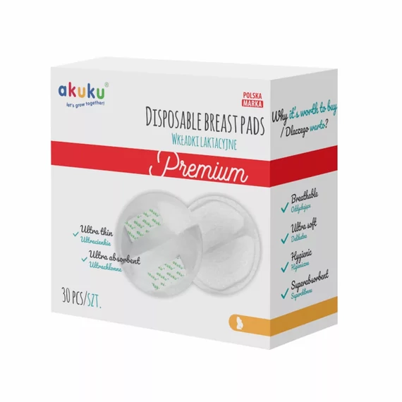AKUKU Premium eldobható melltartóbetét - 30 db