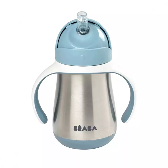 Béaba 250 ml-es szívószálas ivópohár - rozsdamentes acél (több színben)