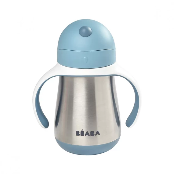 Béaba 250 ml-es szívószálas ivópohár - rozsdamentes acél (több színben)