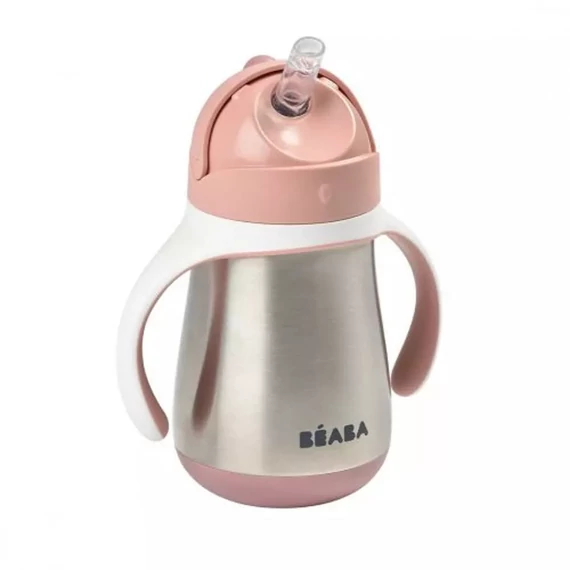 Béaba 250 ml-es szívószálas ivópohár - rozsdamentes acél (több színben)