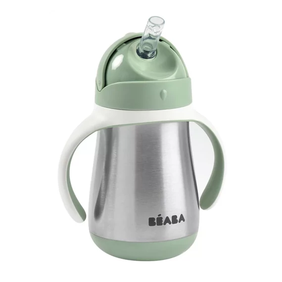 Béaba 250 ml-es szívószálas ivópohár - rozsdamentes acél (több színben)