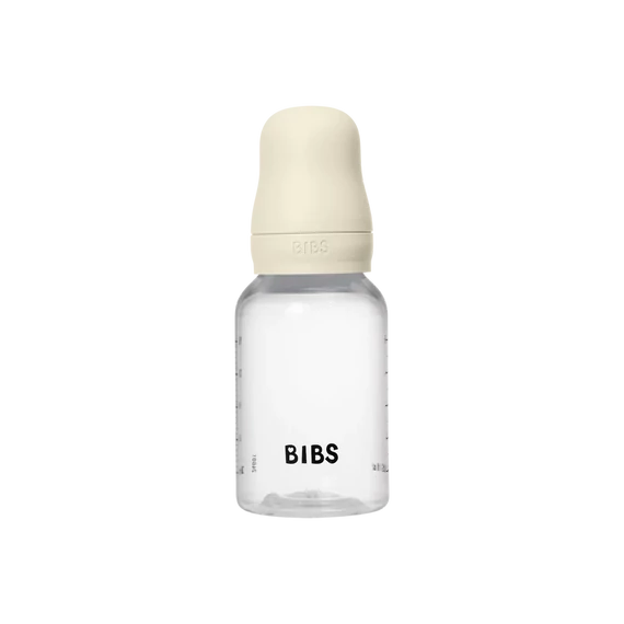 BIBS cumisüveg natúr kaucsuk cumifejjel - Krémfehér 150 ml