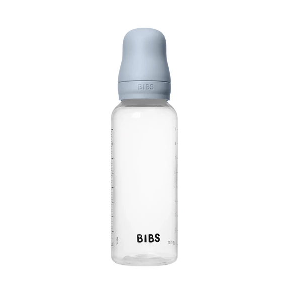 BIBS cumisüveg szilikon cumifejjel - Pasztellkék 270 ml