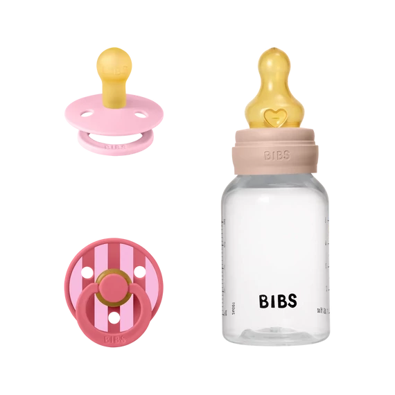 BIBS Szia, baba! ajándékcsomag (Púderrózsaszín)