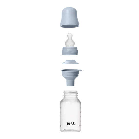 BIBS cumisüveg szilikon cumifejjel - Pasztellkék 150 ml