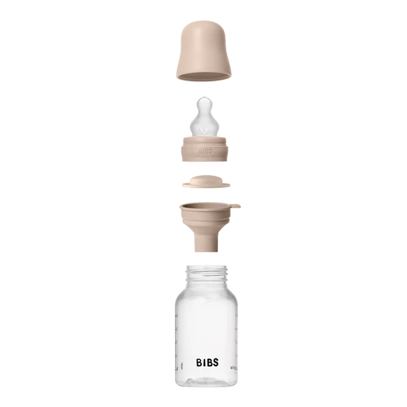 BIBS cumisüveg szilikon cumifejjel - Púderrózsaszín 150 ml