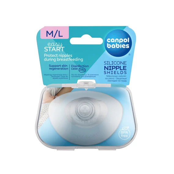 Canpol babies EasyStart szilikon bimbóvédő M/L méret - 2 db