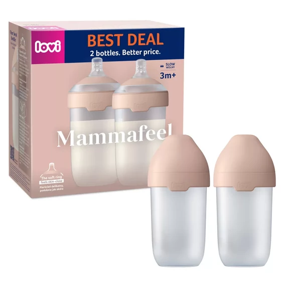 Lovi MAMMAFEEL 2 db-os cumisüveg szett 3+ hó - 250ml