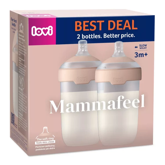 Lovi MAMMAFEEL 2 db-os cumisüveg szett 3+ hó - 250ml