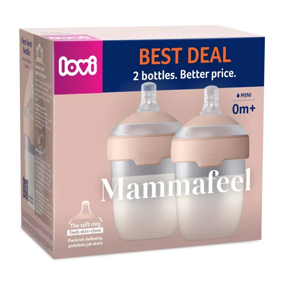 Lovi MAMMAFEEL 2 db-os cumisüveg szett 0+ hó - 150ml