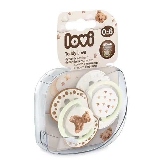 LOVI Dinamikus nyugtató cumi - Teddy Love (2 db)
