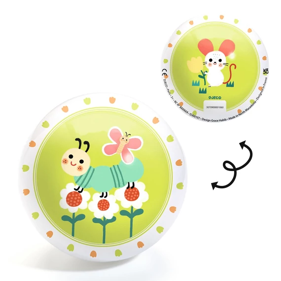 Djeco Gumilabda, 12 cm - Kiskertben - Lovely bugs Ball
