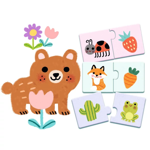 Djeco Párosító puzzle - Színpárosító, 24 db-os