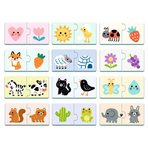 Djeco Párosító puzzle - Színpárosító, 24 db-os