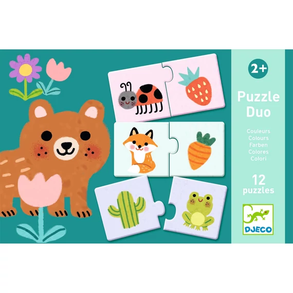 Djeco Párosító puzzle - Színpárosító, 24 db-os