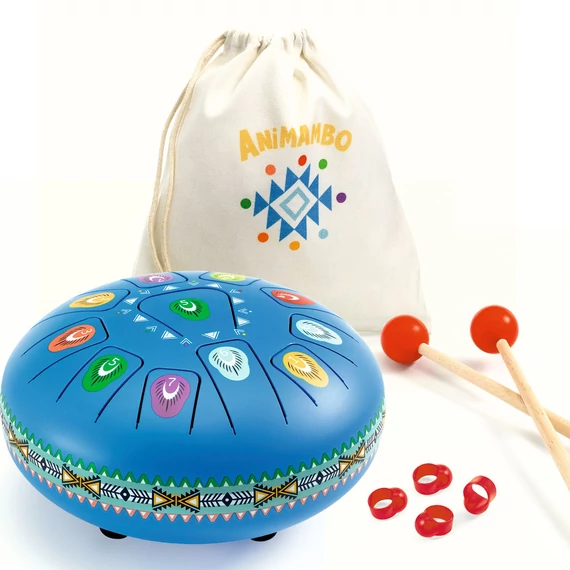 Djeco Játékhangszer - Rezgőnyelves, nagy acéldob, 11 hangú - Large tongue drum