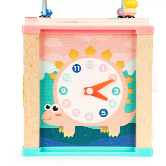 Montessori 5 az 1-ben fa kockajáték - dinoszauruszok