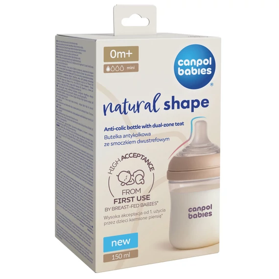 Canpol babies Natural Shape anti-kólikás cumisüveg 150 ml