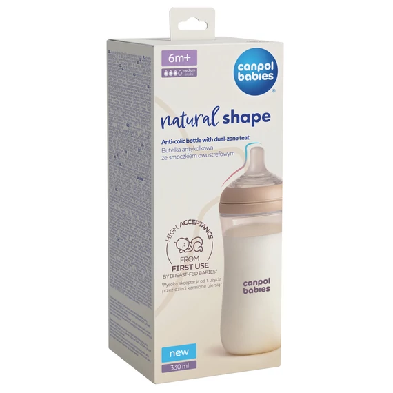 Canpol babies Natural Shape anti-kólikás cumisüveg 330 ml