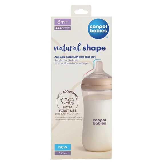 Canpol babies Natural Shape anti-kólikás cumisüveg 330 ml