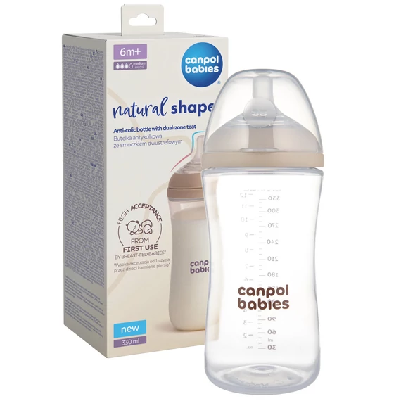 Canpol babies Natural Shape anti-kólikás cumisüveg 330 ml