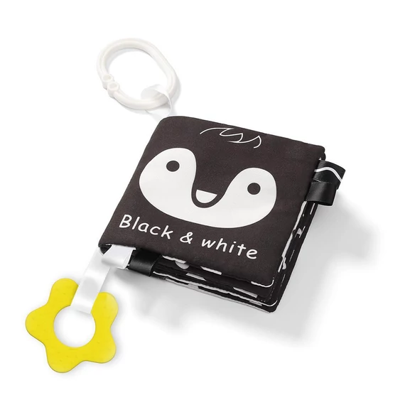 BabyOno BLACK AND WHITE puha kontrasztos textilkönyv