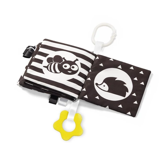 BabyOno BLACK AND WHITE puha kontrasztos textilkönyv