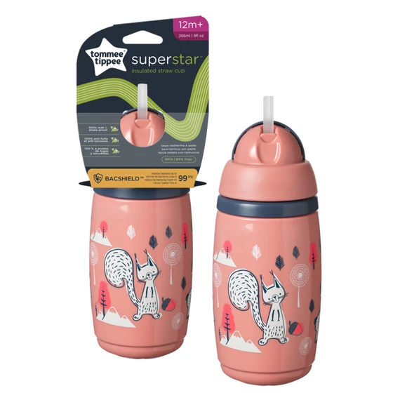 Tommee Tippee hőtartó itatópohár (266 ml) 12+ hó - Superstar Insulated Straw Cup