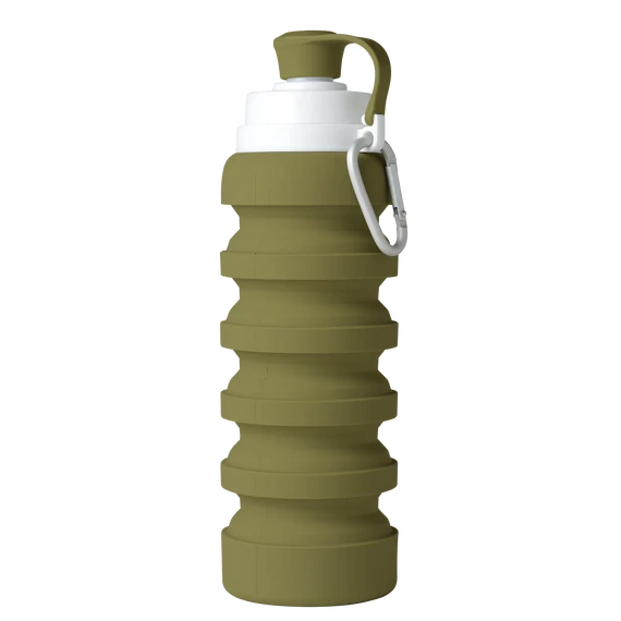 Mininor összecsukható szilikon kulacs – 200–500 ml (moha szín)