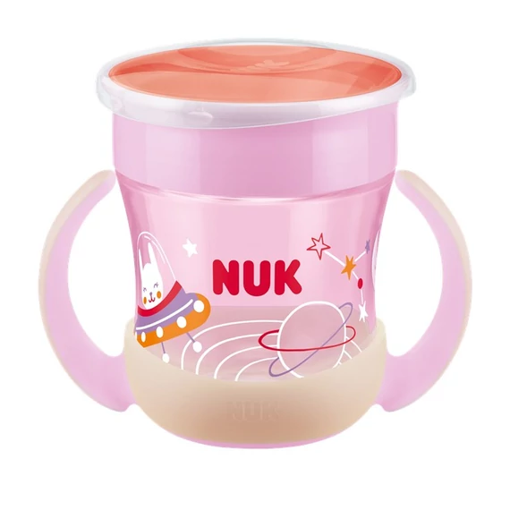 Nuk Mini Magic Cup Night 6+ hó 160ml - csöpögésmentes itatópohár (rózsaszín)