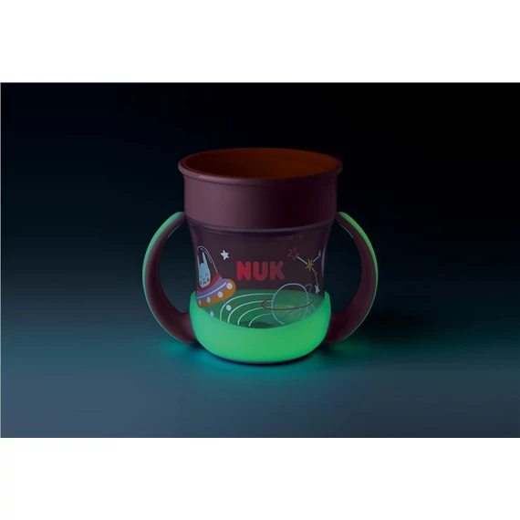 Nuk Mini Magic Cup Night 6+ hó 160ml - csöpögésmentes itatópohár (rózsaszín)