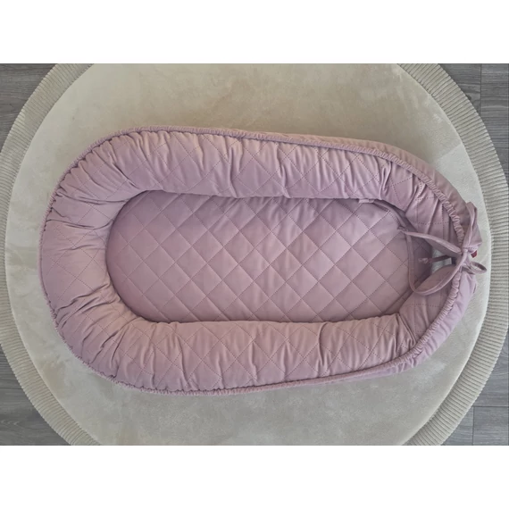 Scamp velvet babafészek - Lilás rózsaszín