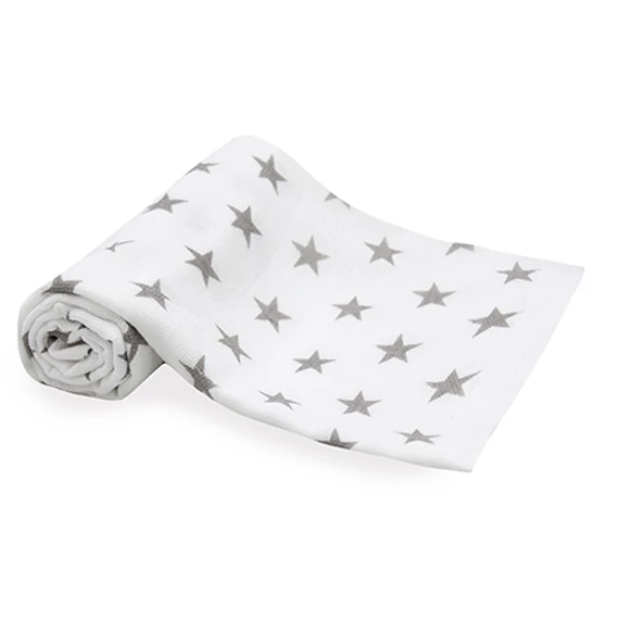 3 db-os Scamp tetra textil pelenka 70x70 cm - szürke csillagos