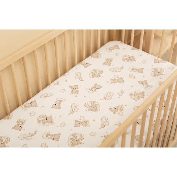 Sensillo gumis pamut lepedő 60x120 cm - macis mintával
