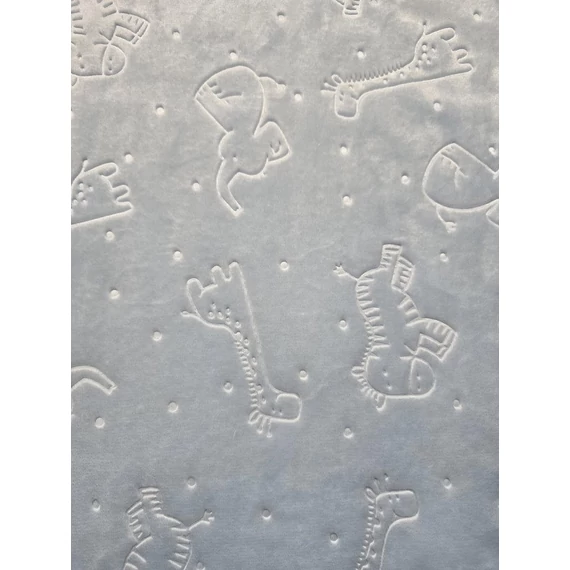 Wellsoft nyomott mintás babatakaró 70×90 cm - Kék