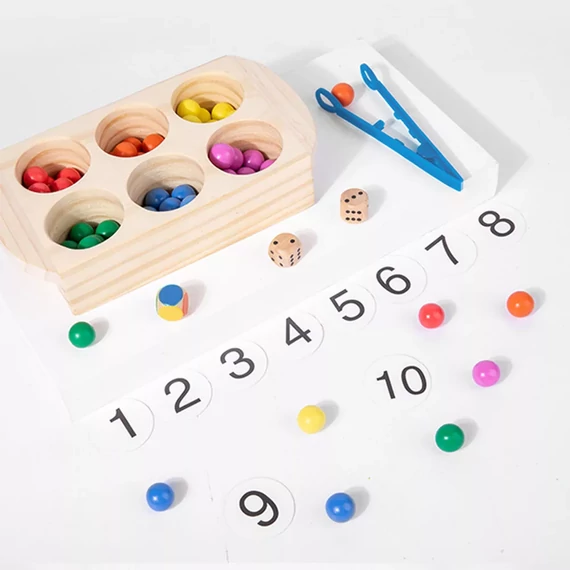 Színek, számok Montessori fejlesztő játék
