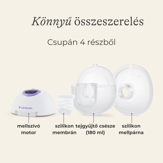 Lansinoh hordható mellszívó 4 fázisú – egyes + AJÁNDÉK Lansinoh Soothies® regeneráló mellpárna