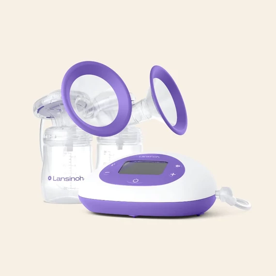 Lansinoh 2 az 1-ben elektromos DUPLA mellszívó + 2 db 160 ml cumisüveg szett