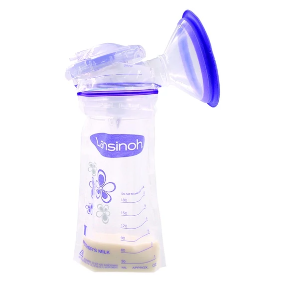 Lansinoh 2 az 1-ben elektromos DUPLA mellszívó + 2 db 160 ml cumisüveg szett