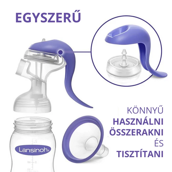 Lansinoh 2 fázisú kézi mellszívó AJÁNDÉK Lansinoh Soothies® regeneráló mellpárnával