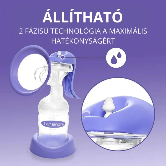 Lansinoh 2 fázisú kézi mellszívó AJÁNDÉK Lansinoh Soothies® regeneráló mellpárnával