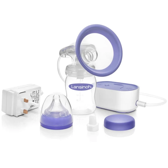 Lansinoh 2 fázisú kompakt elektromos mellszívó + 160ml cumisüveg szettben