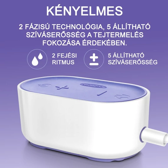Lansinoh 2 fázisú kompakt elektromos mellszívó + 160ml cumisüveg szettben