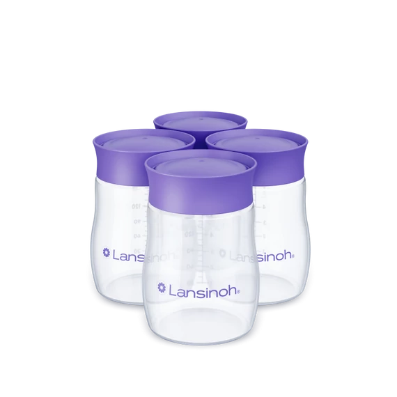 Lansinoh anyatejtároló palack fedéllel - 160ml (4db)